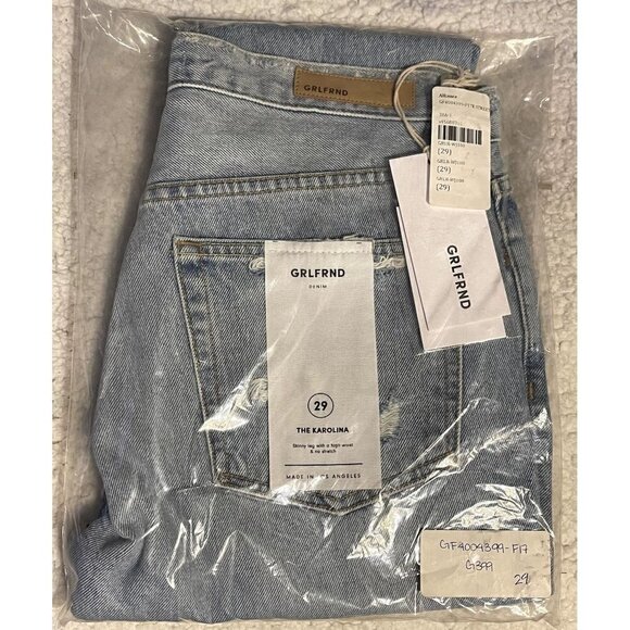 🎉HP🎉 NWT GRLFRNDxRevolve Karolina High-Rise E Street Distressed Skinny Jean 29 - Picture 8 of 11
